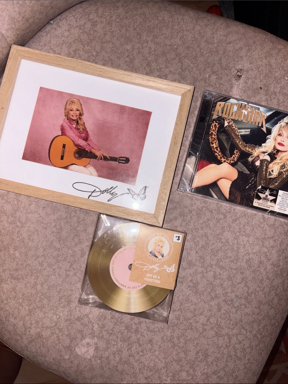Dolly Parton Framed Photo Print in Pink